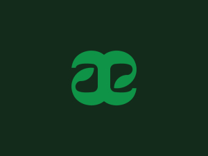 Logotipo De Hoja De Letra Ae
