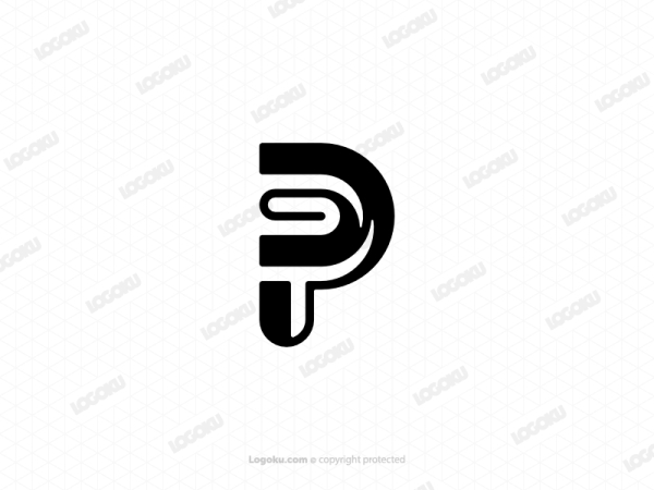 Buchstabe P-Clip-Logo