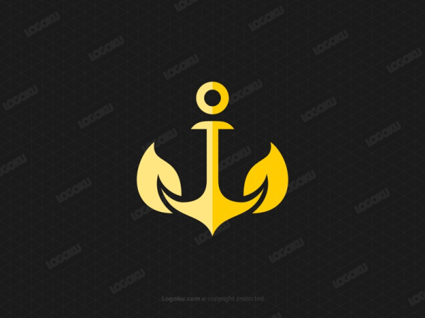 Golden Natural Anchor Logo
