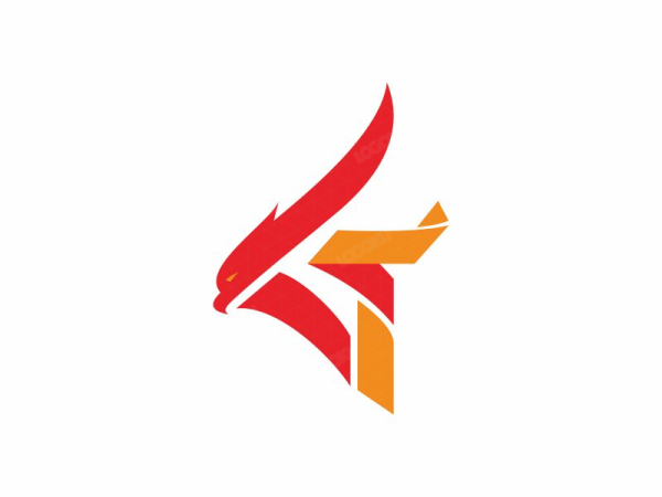 Letter Gt Eagle Flying Logo