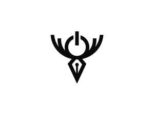 Logo De Puissance De Stylo De Cerf