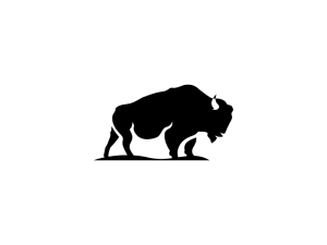 Logotipo De Bisonte Negro Americano