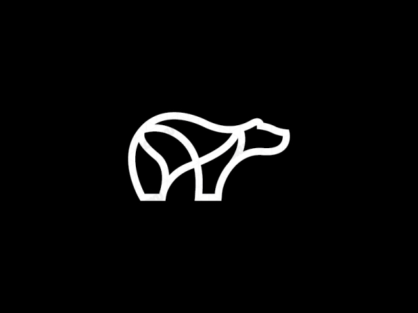 Logo De L'ours Arctique Blanc