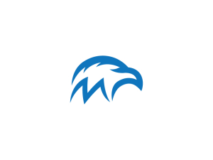 Logotipo De La Cabeza Del Águila Azul