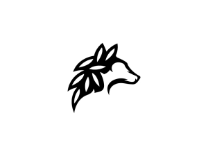 Gran Logotipo Del Lobo Negro