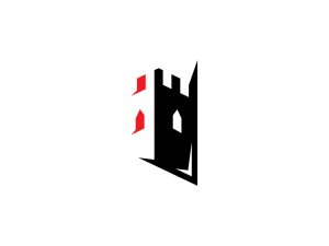 Logotipo Del Castillo Rojo Negro
