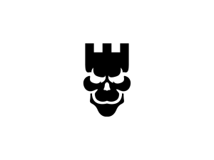 Turm-schwarzes Totenkopf-Logo
