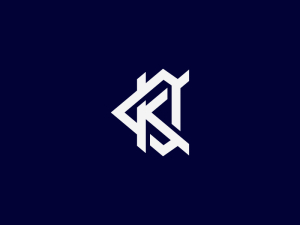 Modern K Letter Diamond Logo