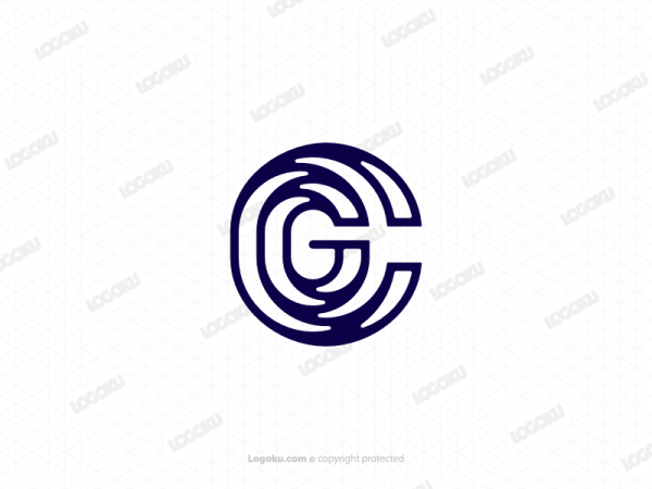 Logotipo De Letra Cg Gc