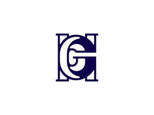 Initiales Gh-Buchstabe Hg-Logo