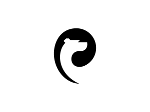 Logotipo De Oso Polar Blanco Simple