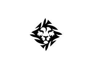Kopf des stolzen schwarzen Löwen-Logos