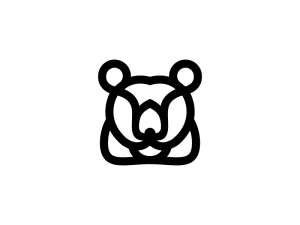 Kopf, Von, Schwarz, Bär, Logo