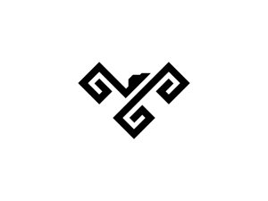 Logotipo Abstracto Del Halcón Negro