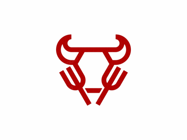 Logotipo De Horquilla De Toro