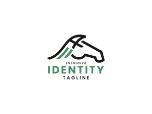 Letter A Horse Logo