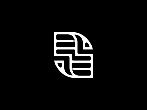 Letter S Shape Geometric Logo