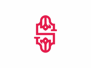 Letter S Flower Logo