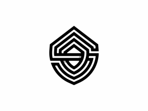 Buchstabe S-Schild-Logo