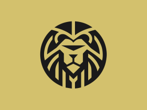 Cercle De Tête De Lion Géométrique