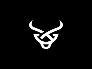Logotipo De Toro De Cabeza Blanca