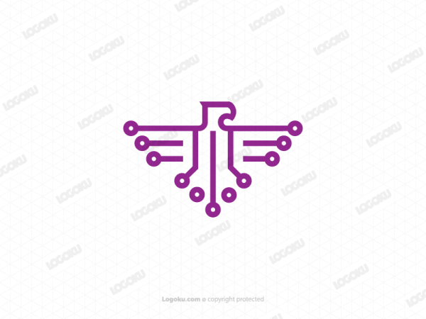 Logotipo Del águila Cibernética