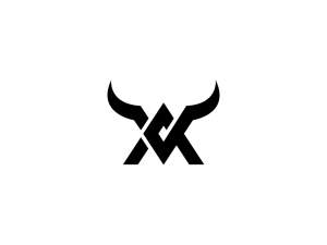 Letra A Logotipo De Toro Negro