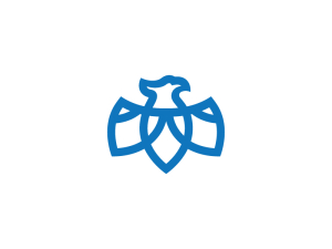 Logotipo Minimalista Del águila Azul