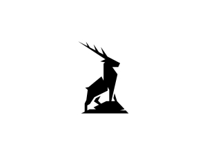 Fier Logo De Cerf Noir