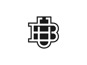 Bu- oder Ub-Monogramm-Logo