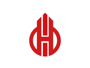 Logotipo Inicial Del Monograma De La Letra H
