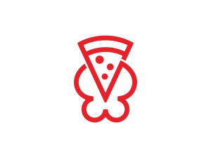 Logotipo De Pizza De Mariposa