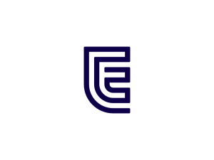 شعار حرف E Fe