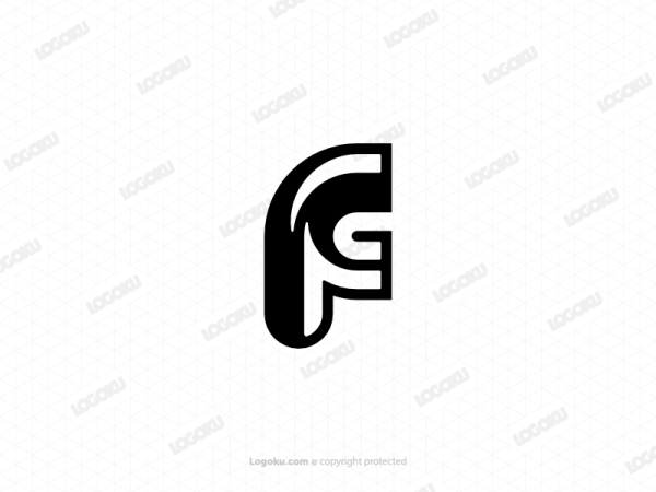 Letra Fg Logotipo Gf Inicial