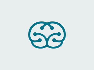 Logo Du Cerveau Technologique Simple