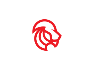 Logo Tête De Lion Rouge
