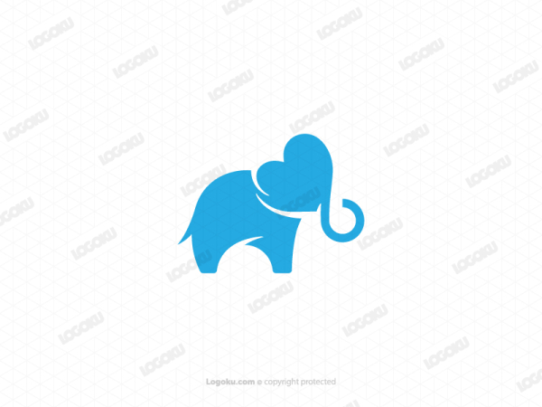 Logo De L'éléphant Bleu De Soins