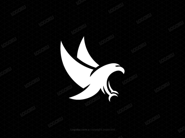 Logotipo Del águila Blanca En Negrita