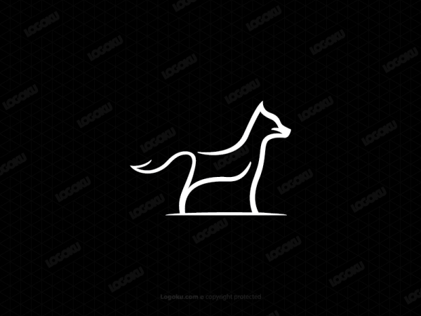Lines White Fox Logo
