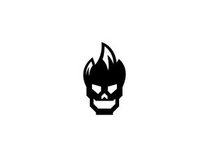 Un Logotipo De Calavera Negra