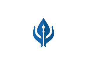 Stilvolles Trident-Drop-Logo