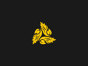 Dreieckiges Eichenlaub-Logo
