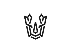 Logotipo Del Escudo De Rinoceronte