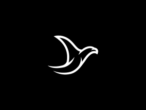 Logotipo Del águila Blanca Volando