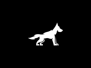 Alpha White Wolf Logo