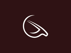 Logo Antilope Blanche Lignes Simples