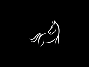 Lines White Horse Logo