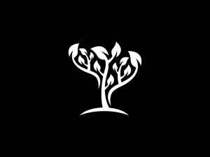 Logotipo Del árbol Blanco