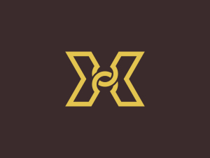Elegante Logotipo De Ojo De Cerradura Con Letra X