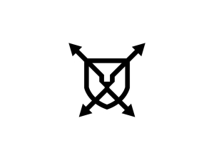 Schwarzes Schild-Löwen-Logo